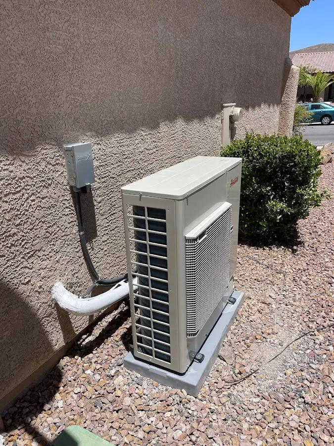 Residential air conditioning condenser unit in Yuba City